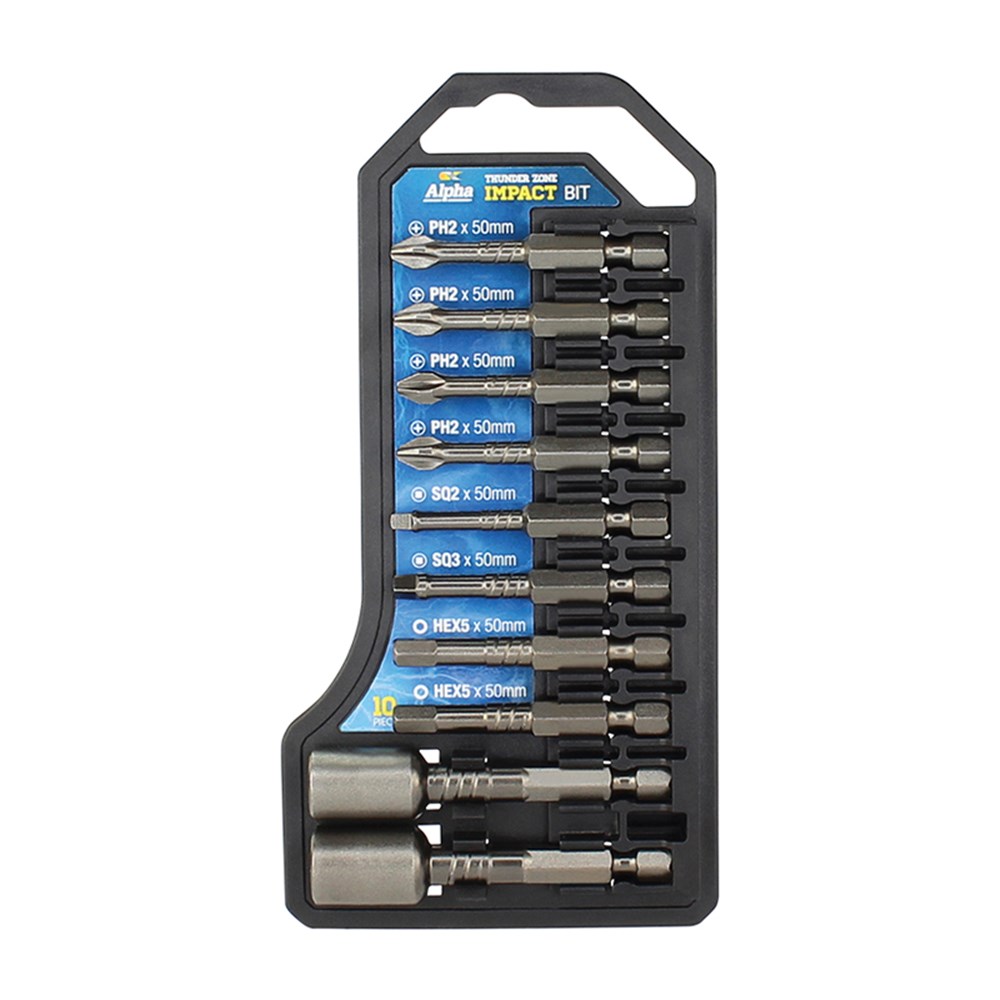 THUNDERZONE 10PCE IMPACT BIT SET